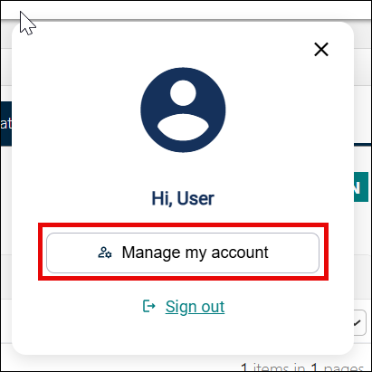 Manage my account